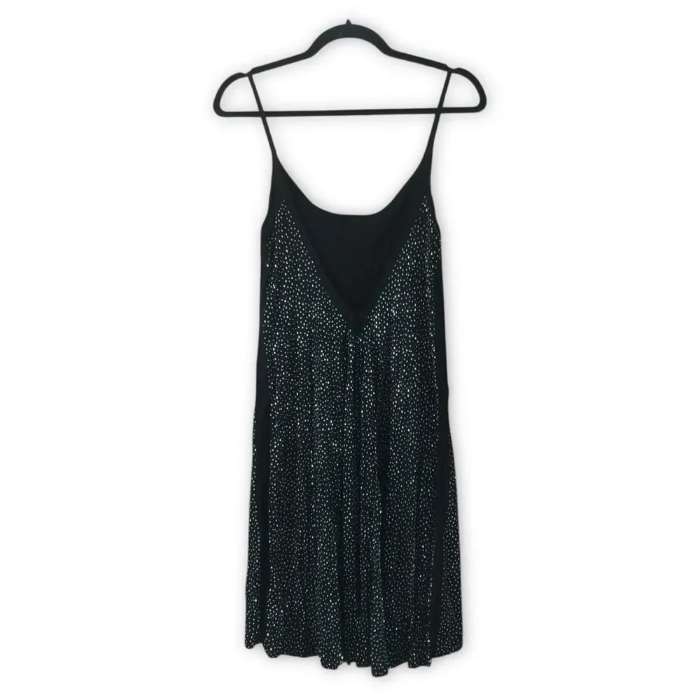 Versace for H&M Black Gold Stud Draped Mini Dress NWT Size 8 LBD Party